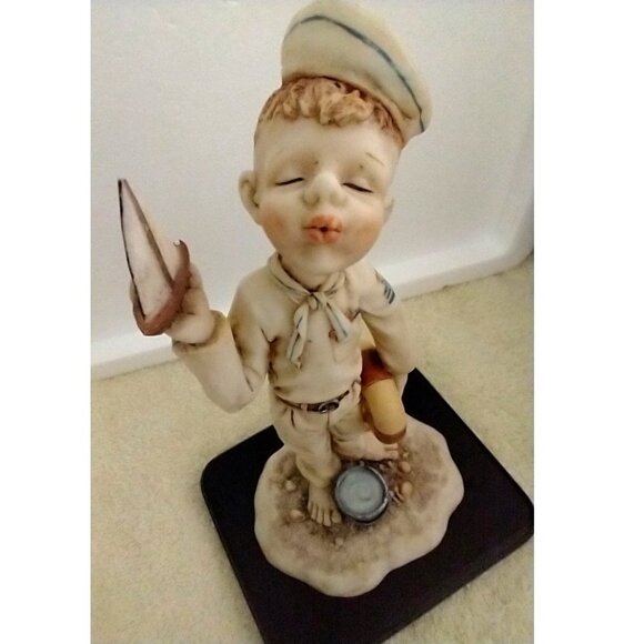 Figurine Boy Sailor Beachcombers Int'l 1999 Whimsical Vintage Resin Statue Art - Picture 2 of 15